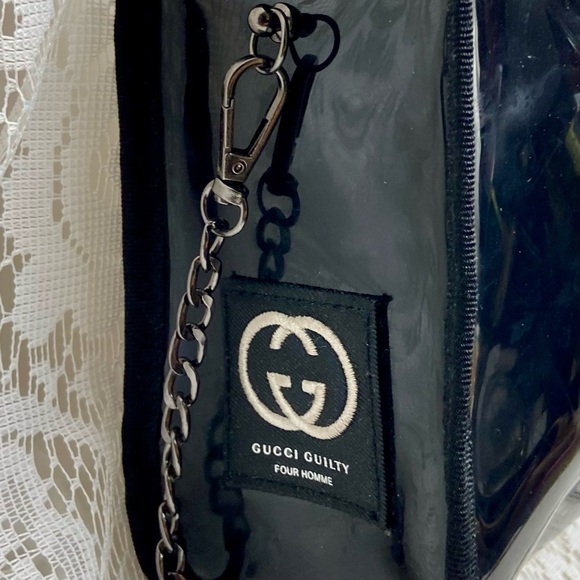 Vintage, Gucci Guilty , Black Enamel Amenity Pouch- Crossbody Bag - Picture 5 of 12